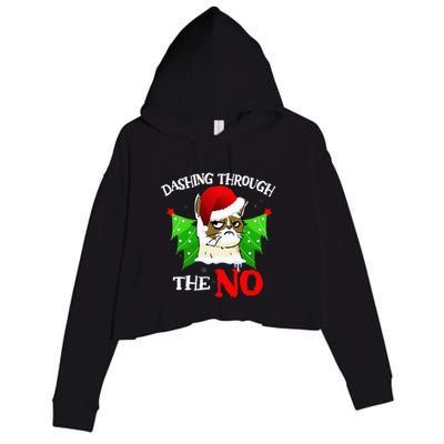 Cat Lover Xmas Dashing Through Grumpy Cats The No Christmas Crop Fleece Hoodie