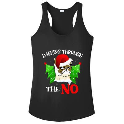 Cat Lover Xmas Dashing Through Grumpy Cats The No Christmas Ladies PosiCharge Competitor Racerback Tank