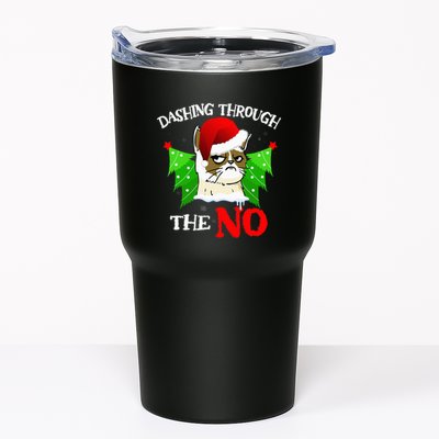 Cat Lover Xmas Dashing Through Grumpy Cats The No Christmas Tumbler