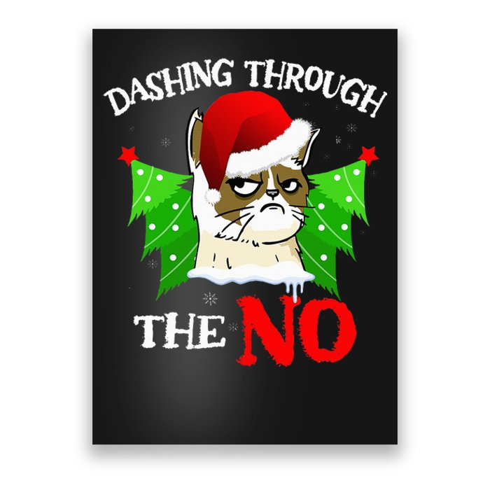 Cat Lover Xmas Dashing Through Grumpy Cats The No Christmas Poster