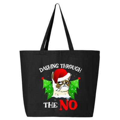 Cat Lover Xmas Dashing Through Grumpy Cats The No Christmas 25L Jumbo Tote