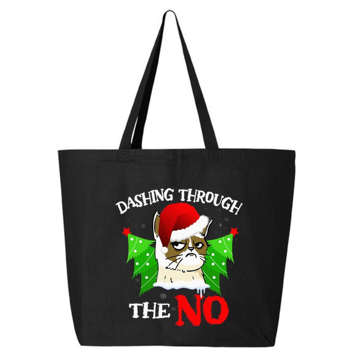 Cat Lover Xmas Dashing Through Grumpy Cats The No Christmas 25L Jumbo Tote