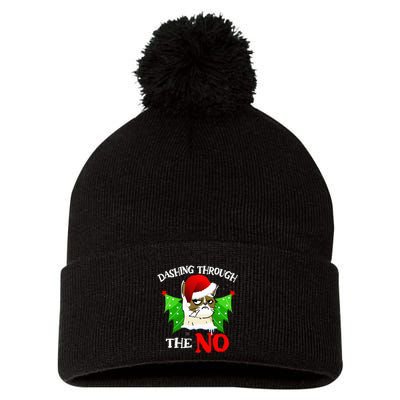 Cat Lover Xmas Dashing Through Grumpy Cats The No Christmas Pom Pom 12in Knit Beanie