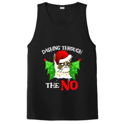 Cat Lover Xmas Dashing Through Grumpy Cats The No Christmas PosiCharge Competitor Tank