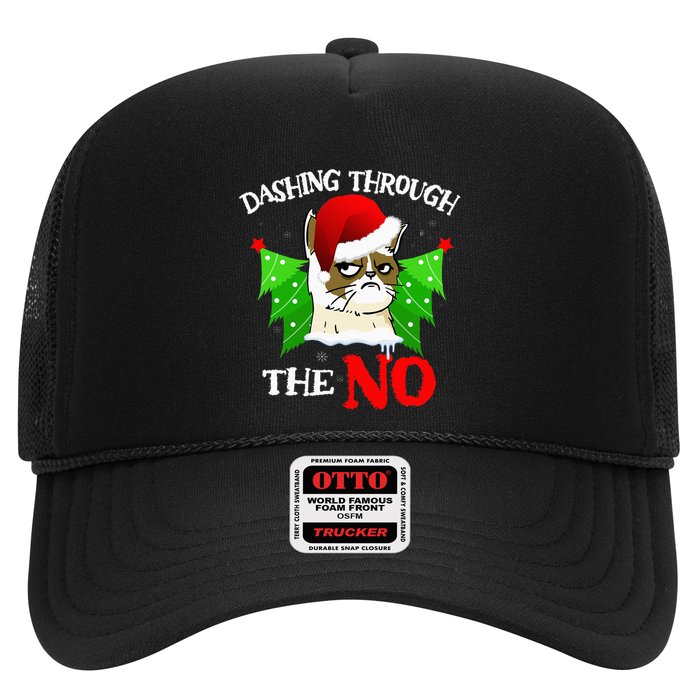 Cat Lover Xmas Dashing Through Grumpy Cats The No Christmas Trucker Hat