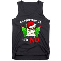 Cat Lover Xmas Dashing Through Grumpy Cats The No Christmas Tank Top