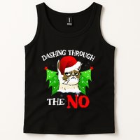 Cat Lover Xmas Dashing Through Grumpy Cats The No Christmas Tank Top