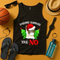 Cat Lover Xmas Dashing Through Grumpy Cats The No Christmas Tank Top
