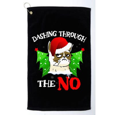 Cat Lover Xmas Dashing Through Grumpy Cats The No Christmas Golf Towel