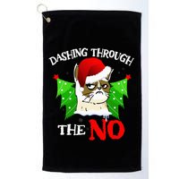 Cat Lover Xmas Dashing Through Grumpy Cats The No Christmas Golf Towel