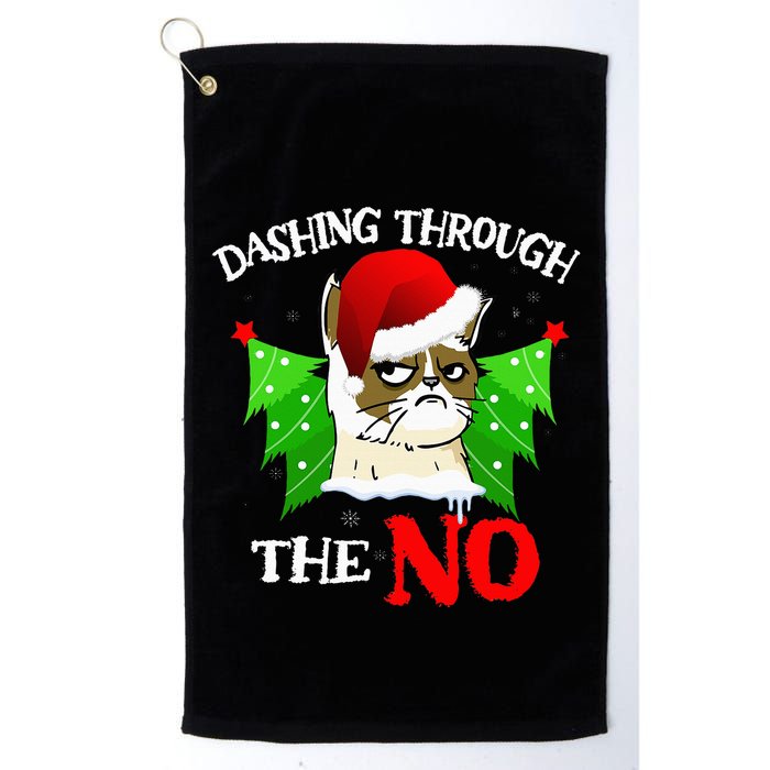 Cat Lover Xmas Dashing Through Grumpy Cats The No Christmas Golf Towel
