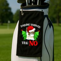 Cat Lover Xmas Dashing Through Grumpy Cats The No Christmas Golf Towel