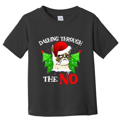 Cat Lover Xmas Dashing Through Grumpy Cats The No Christmas Toddler T-Shirt
