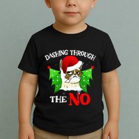 Cat Lover Xmas Dashing Through Grumpy Cats The No Christmas Toddler T-Shirt