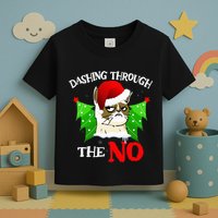 Cat Lover Xmas Dashing Through Grumpy Cats The No Christmas Toddler T-Shirt