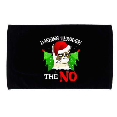 Cat Lover Xmas Dashing Through Grumpy Cats The No Christmas Microfiber Hand Towel