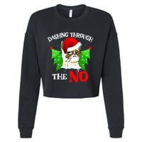 Cat Lover Xmas Dashing Through Grumpy Cats The No Christmas Cropped Pullover Crew