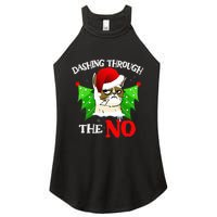 Cat Lover Xmas Dashing Through Grumpy Cats The No Christmas Women's Perfect Tri Rocker Tank