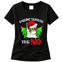 Cat Lover Xmas Dashing Through Grumpy Cats The No Christmas Womens T-Shirt