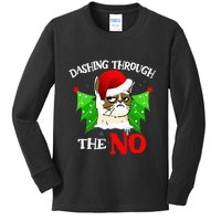 Cat Lover Xmas Dashing Through Grumpy Cats The No Christmas Kids Long Sleeve Shirt