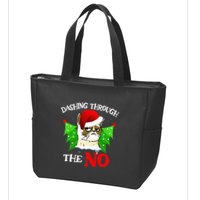 Cat Lover Xmas Dashing Through Grumpy Cats The No Christmas Zip Tote Bag
