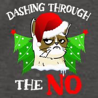 Cat Lover Xmas Dashing Through Grumpy Cats The No Christmas Vector Backpack