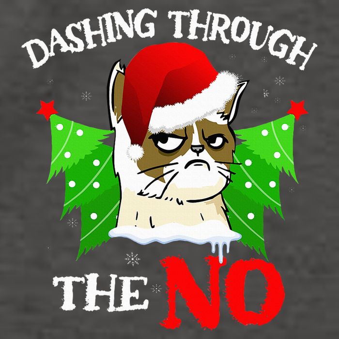 Cat Lover Xmas Dashing Through Grumpy Cats The No Christmas Vector Backpack