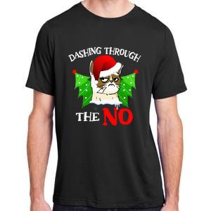 Cat Lover Xmas Dashing Through Grumpy Cats The No Christmas Adult ChromaSoft Performance T-Shirt