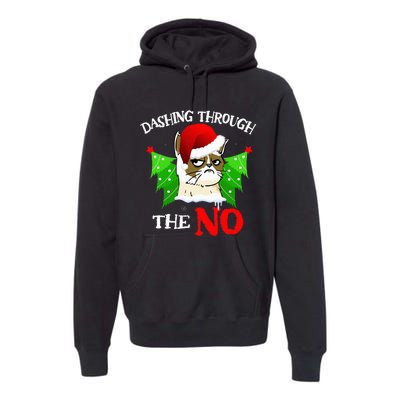 Cat Lover Xmas Dashing Through Grumpy Cats The No Christmas Premium Hoodie