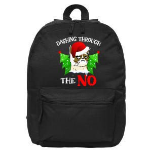 Cat Lover Xmas Dashing Through Grumpy Cats The No Christmas 16 in Basic Backpack