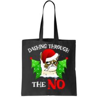 Cat Lover Xmas Dashing Through Grumpy Cats The No Christmas Tote Bag