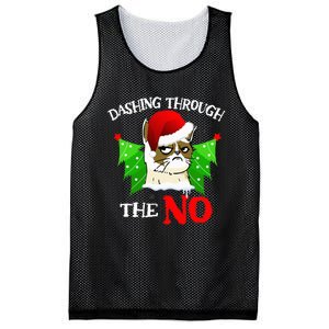 Cat Lover Xmas Dashing Through Grumpy Cats The No Christmas Mesh Reversible Basketball Jersey Tank