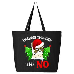 Cat Lover Xmas Dashing Through Grumpy Cats The No Christmas 25L Jumbo Tote