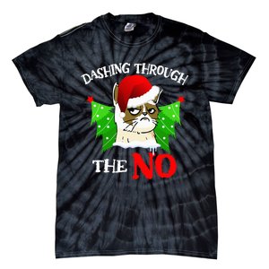 Cat Lover Xmas Dashing Through Grumpy Cats The No Christmas Tie-Dye T-Shirt