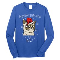 Cat Lover Xmas Funny Gift Dashing Through No Grumpy Christmas Great Gift Long Sleeve Shirt