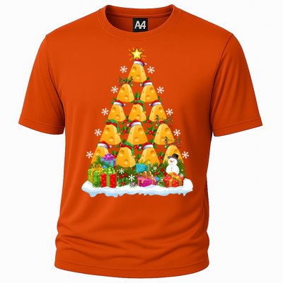 Cheese Lover Xmas Holiday Santa Cheese Christmas Tree Cooling Performance Crew T-Shirt