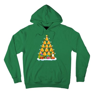 Cheese Lover Xmas Holiday Santa Cheese Christmas Tree Hoodie