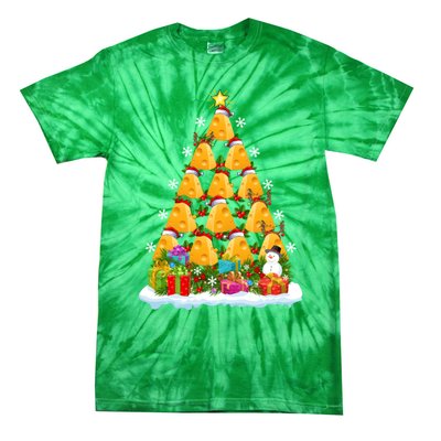 Cheese Lover Xmas Holiday Santa Cheese Christmas Tree Tie-Dye T-Shirt