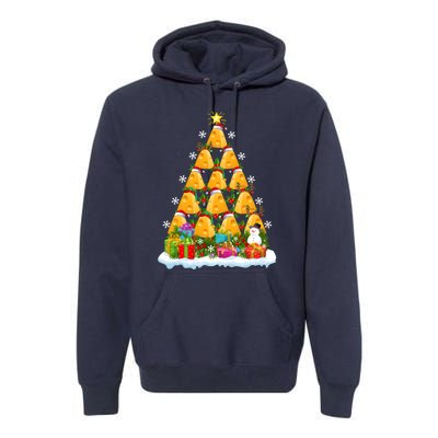 Cheese Lover Xmas Holiday Santa Cheese Christmas Tree Premium Hoodie