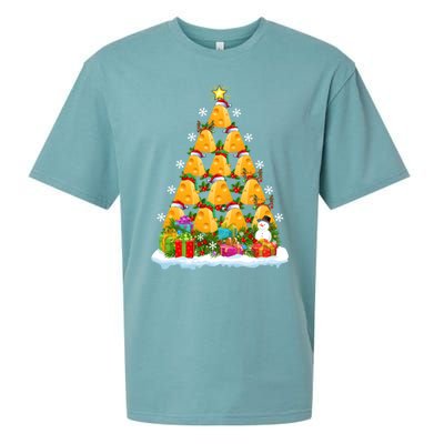 Cheese Lover Xmas Holiday Santa Cheese Christmas Tree Sueded Cloud Jersey T-Shirt