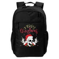 Christmas Light Xmas Santa Hat Funny Skull Merry Christmas Tank Top Daily Commute Backpack