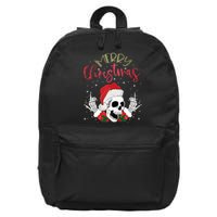 Christmas Light Xmas Santa Hat Funny Skull Merry Christmas Tank Top 16 in Basic Backpack