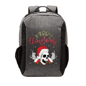 Christmas Light Xmas Santa Hat Funny Skull Merry Christmas Tank Top Vector Backpack