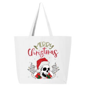 Christmas Light Xmas Santa Hat Funny Skull Merry Christmas Tank Top 25L Jumbo Tote