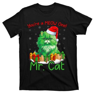 Cat Lover YouRe A Meow One Mr. Cat Christmas T-Shirt