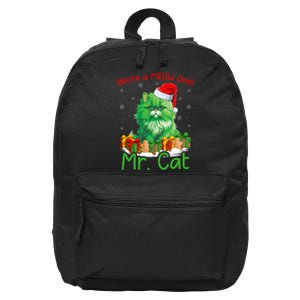 Cat Lover YouRe A Meow One Mr. Cat Christmas 16 in Basic Backpack