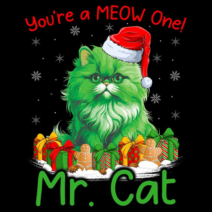 Cat Lover YouRe A Meow One Mr. Cat Christmas 16 in Basic Backpack