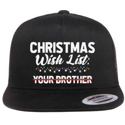 Christmas List Your Brother Funny Xmas Holiday Women Flatbill Hat