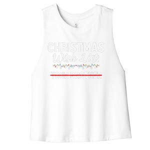 Christmas List Your Brother Funny Xmas Holiday Women Women's Racerback Cropped Tank