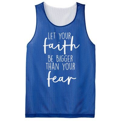 Christian Let Your Faith Be Bigger Than Your Fear Mesh Reversible Basketball Jersey Tank